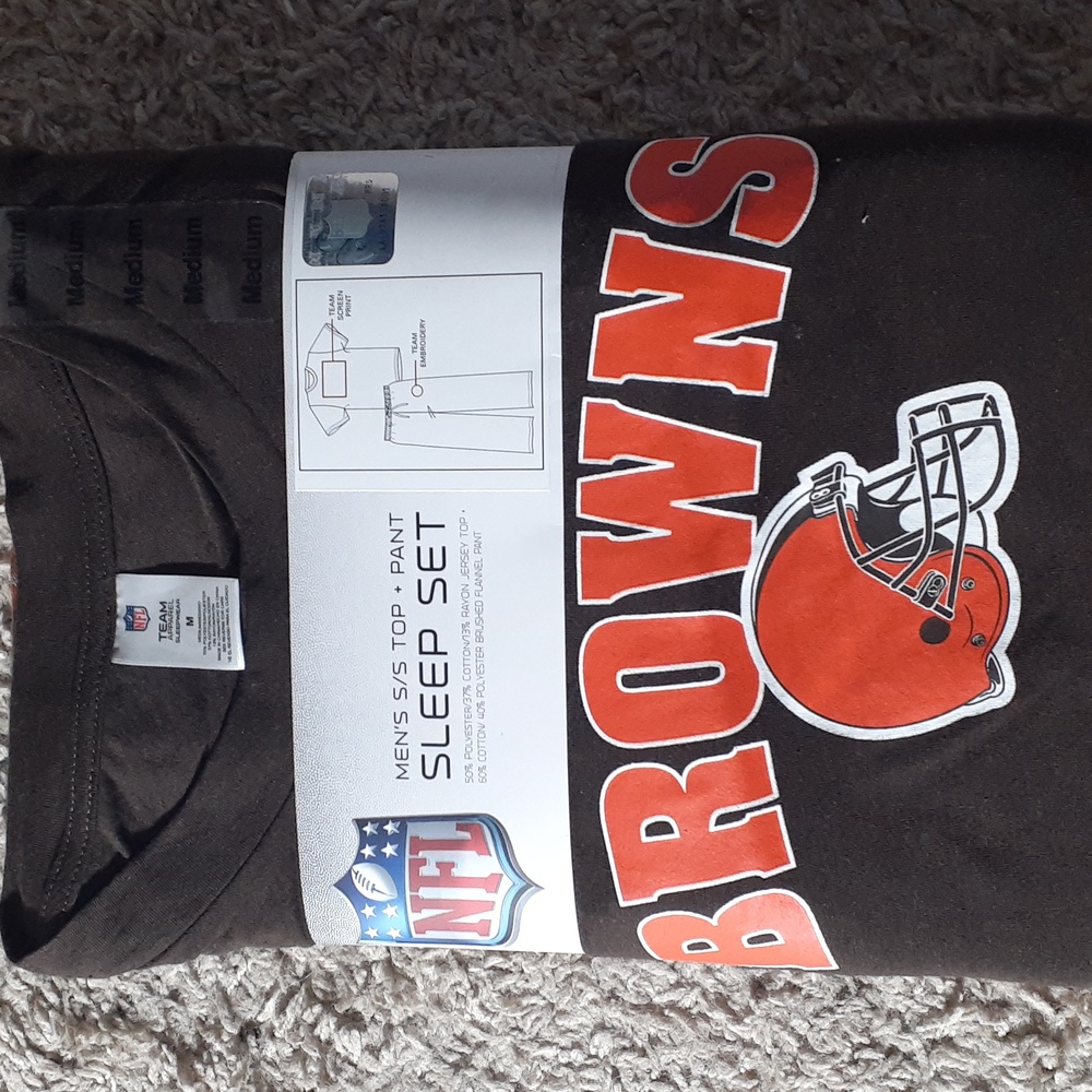 Clevland Browns Flannel Pajama Set - Medium